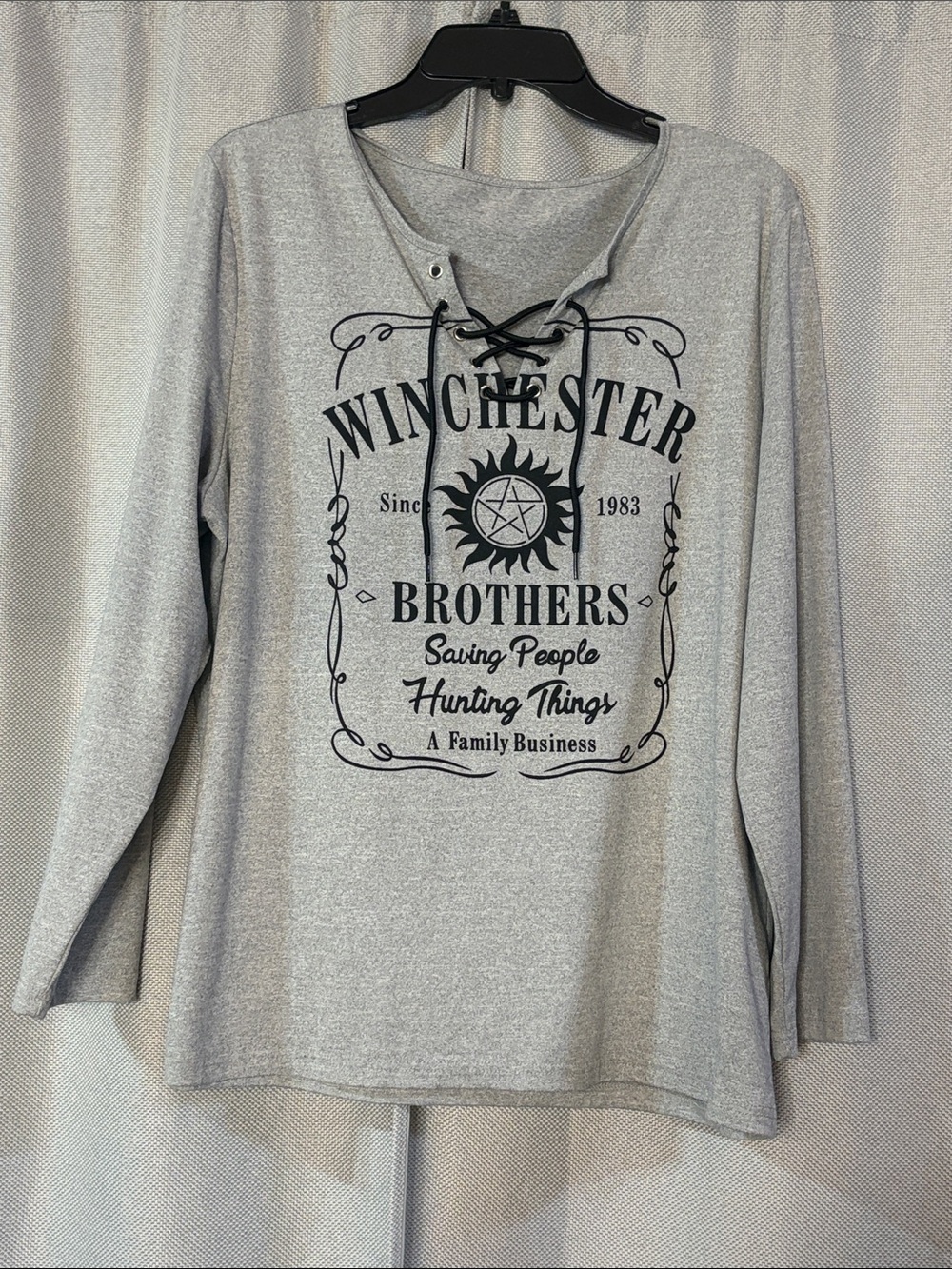 Winchester Brothers Lace-Up Graphic Tee -Supernatural